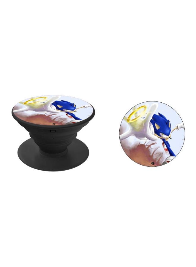 BP Cartoon Printed Pop Up Finger Grip Phone Holder Black/Blue/White - Image 2