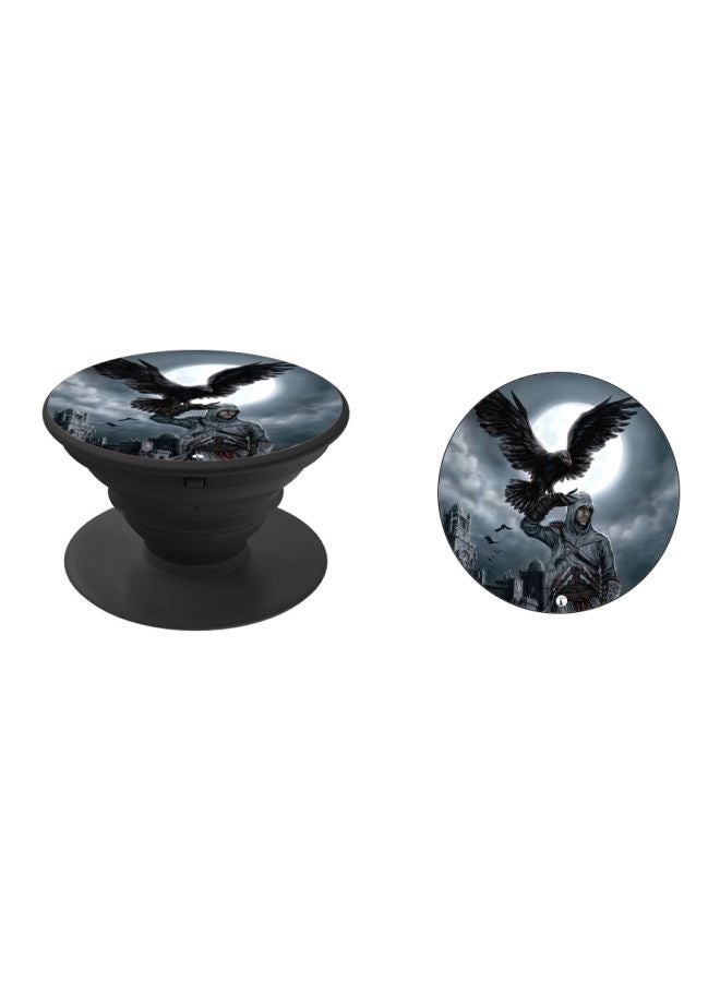 BP Cartoon Printed Pop Up Finger Grip Phone Holder Black/Grey/White - Image 2