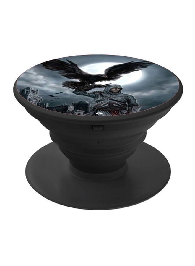 BP Cartoon Printed Pop Up Finger Grip Phone Holder Black/Grey/White - Image 1