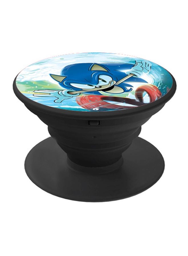 بي بي حامل هاتف على شكل مقبض أصابع منبثق بطبعة رسومات كرتونية أسود/أزرق/ أحمر - Image 1