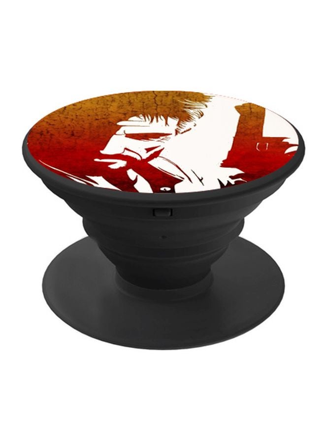 بي بي حامل هاتف على شكل مقبض أصابع منبثق بطبعة رسومات كرتونية أسود/أحمر/أبيض - Image 1