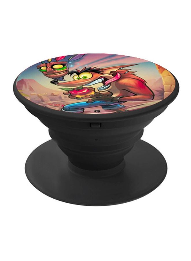 بي بي حامل هاتف على شكل مقبض أصابع منبثق بطبعة رسومات كرتونية متعدد الألوان - Image 1