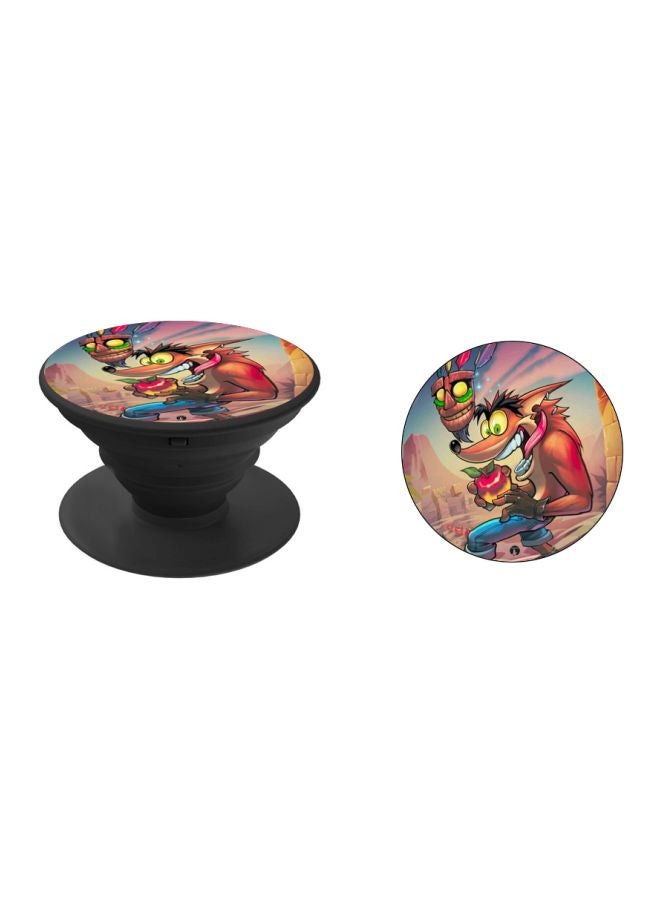 بي بي حامل هاتف على شكل مقبض أصابع منبثق بطبعة رسومات كرتونية متعدد الألوان - Image 2