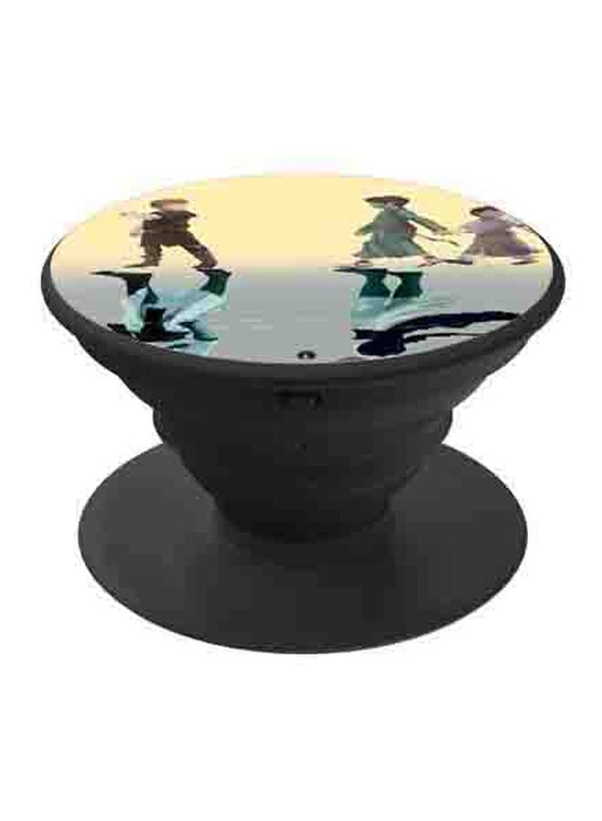 BP Cartoon Printed Pop Up Finger Grip Phone Holder Black/Yellow/Grey - Image 1