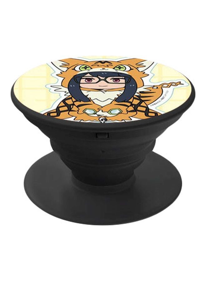 BP Printed Pop Socket Black/Yellow/White - Image 1