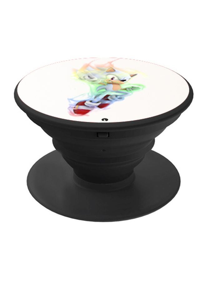 BP Cartoon Printed Pop Up Finger Grip Phone Holder Black/White/Green - Image 1