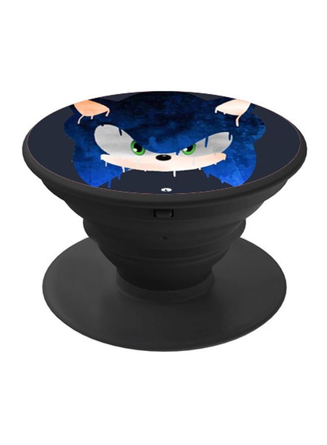 BP Cartoon Printed Pop Up Finger Grip Phone Holder Black/Blue/White - Image 1