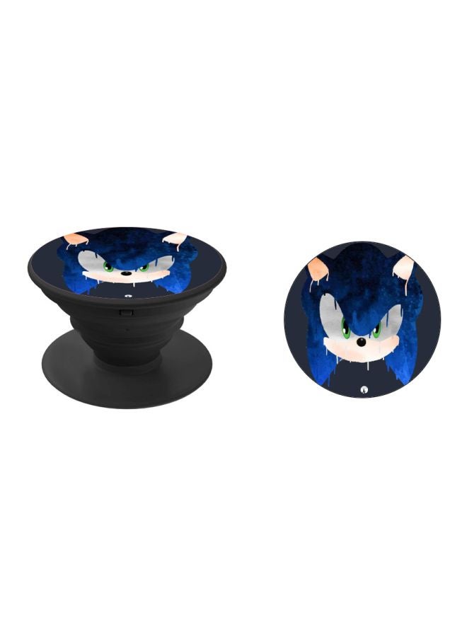 BP Cartoon Printed Pop Up Finger Grip Phone Holder Black/Blue/White - Image 2