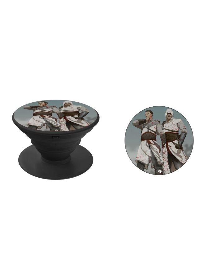 BP Cartoon Printed Pop Up Finger Grip Phone Holder Grey/White/Black - Image 2