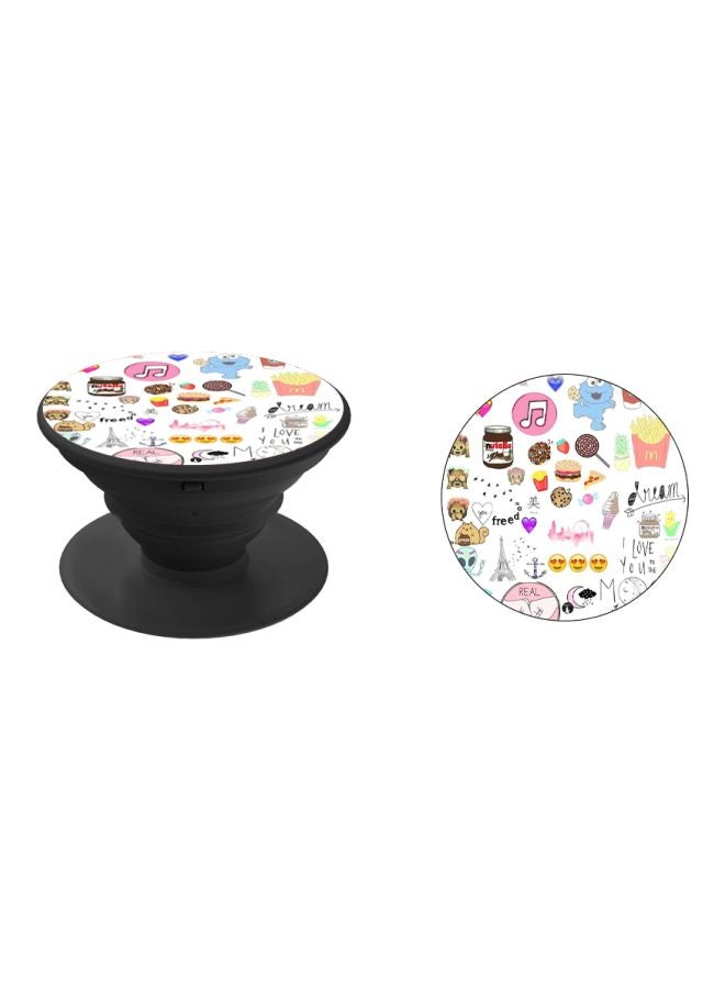 BP Printed Pop Socket Black/White/Pink - Image 2