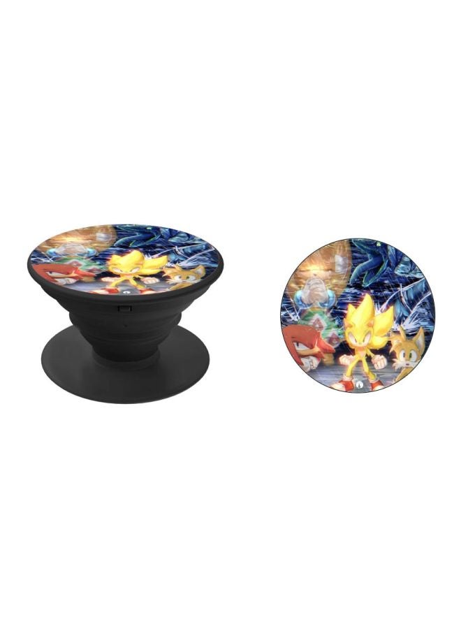 BP Cartoon Printed Pop Socket Finger Grip Phone Holder Black/Blue/Red - Image 2