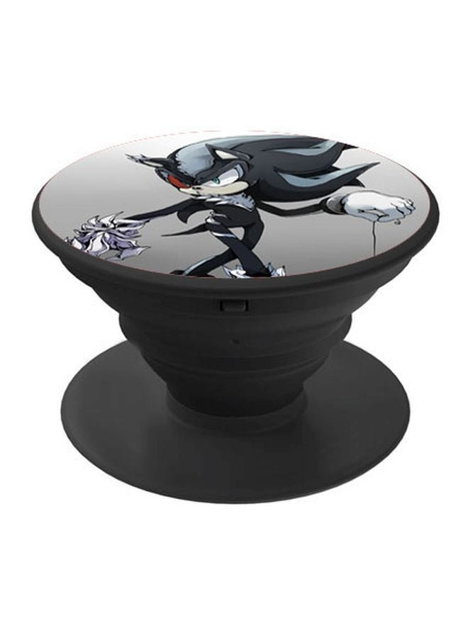 BP Cartoon Printed Pop Socket Finger Grip Phone Holder Black/Grey/Red - Image 1
