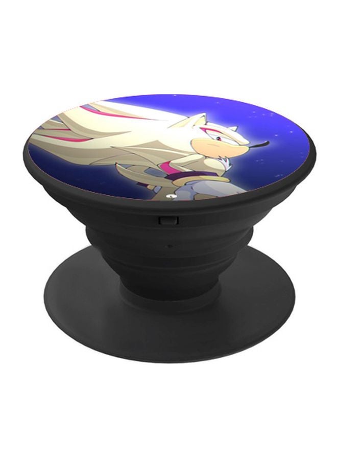 Cartoon Printed Pop Socket Finger Grip Phone Holder Black/Beige/Blue