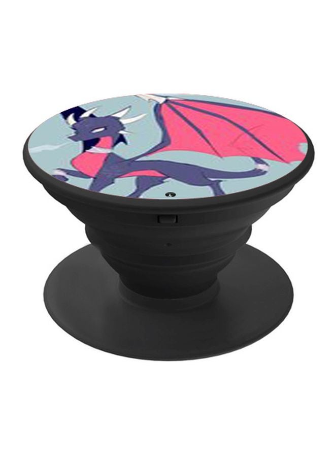 BP Cartoon Printed Pop Socket Finger Grip Phone Holder Black/Pink/Blue - Image 1