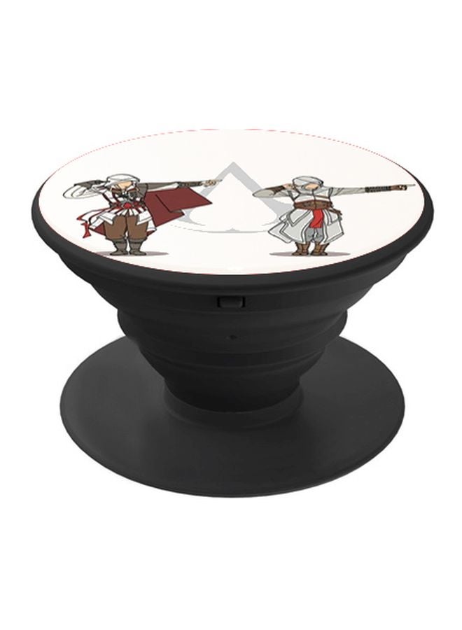 BP Assasins Creed Printed Pop Socket Finger Grip Phone Holder Black/White/Brown - Image 1