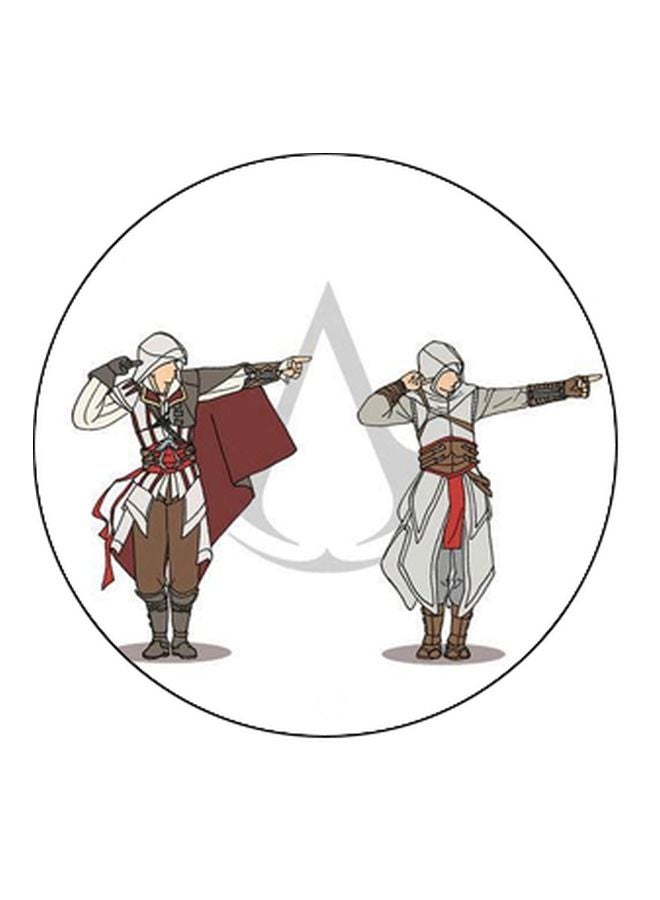 BP Assasins Creed Printed Pop Socket Finger Grip Phone Holder Black/White/Brown - Image 2
