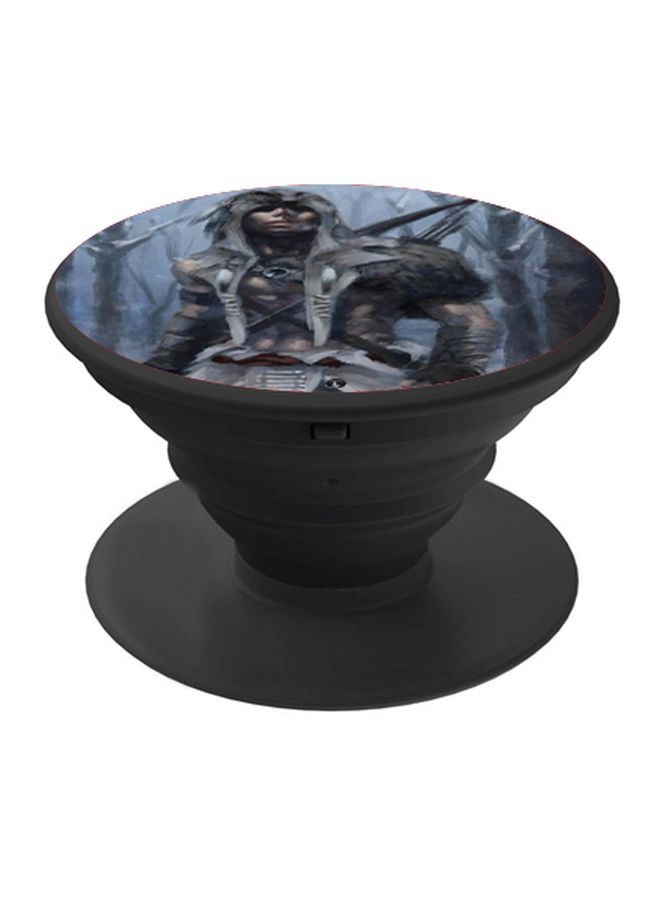 BP Assasins Creed Printed Pop Socket Finger Grip Phone Holder Black/Blue/Grey - Image 1