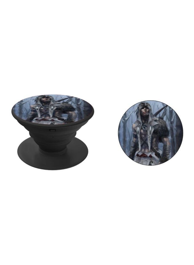 BP Assasins Creed Printed Pop Socket Finger Grip Phone Holder Black/Blue/Grey - Image 2