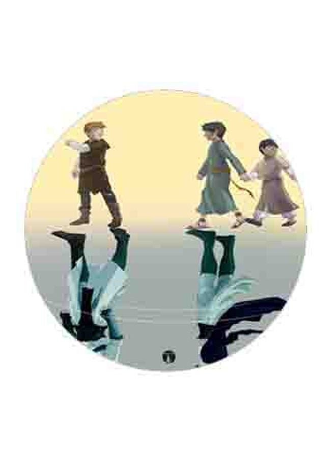 بي بي حامل هاتف بتصميم قبضة للأصابع تنبثق لأعلى وبنمط مطبوع أبيض/أصفر/أخضر - Image 2