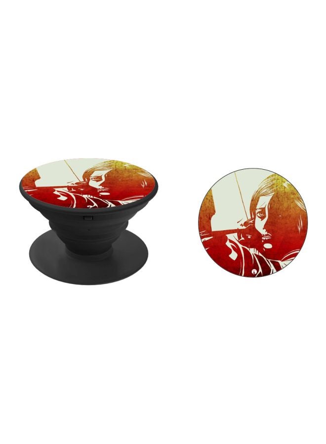 BP Printed Pop Socket Black/Red/Yellow - Image 2
