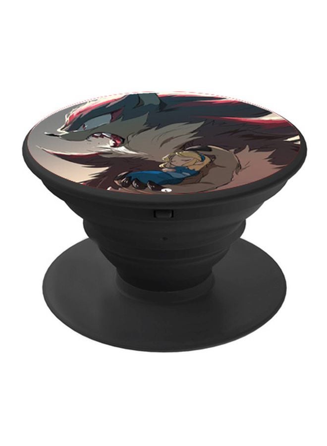 BP Printed Pop Socket Grey/Pink/Black - Image 1