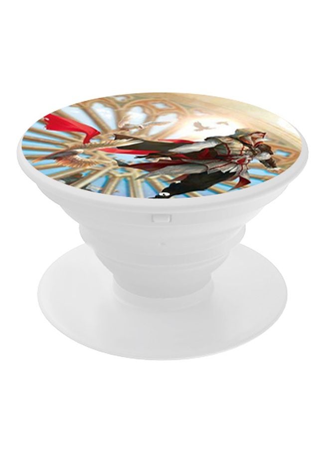 BP Assassin's Creed Character Printed Pop Up Finger Grip Phone Holder White/Blue/Brown - Image 1