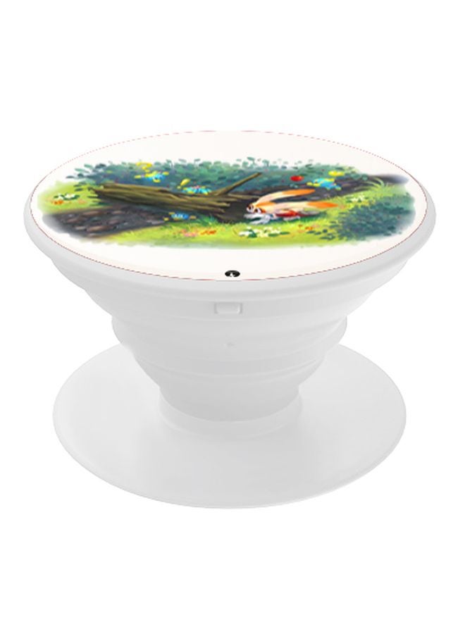 Printed Pop Socket White/Green