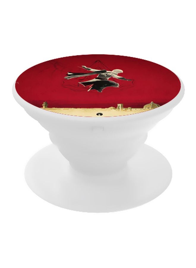 بي بي حامل هاتف على شكل مقبض أصابع منبثق بطبعة رسومات كرتونية أحمر/بيج/أسود - Image 1