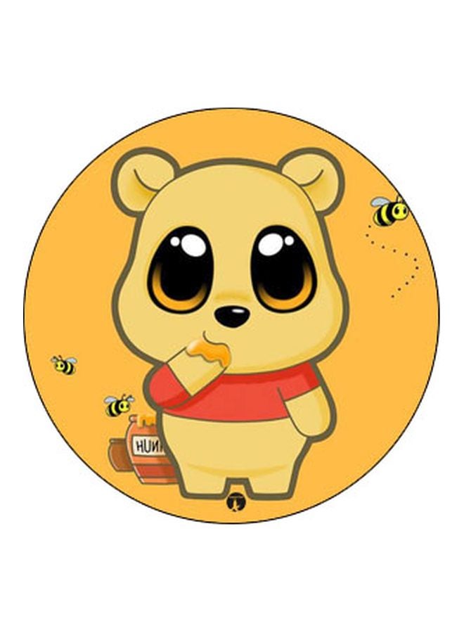 BP Printed Pop Up Finger Grip Phone Holder Black/Yellow/Red - Image 2