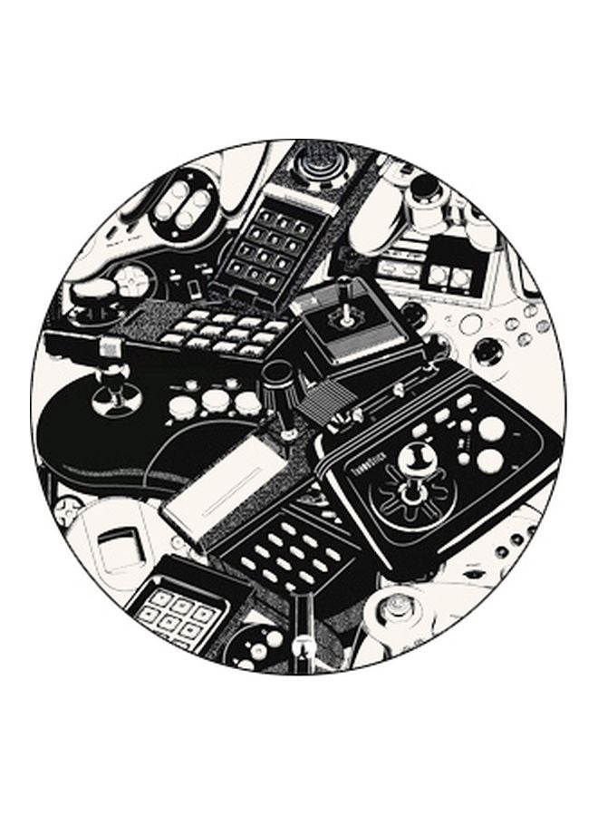 BP Printed Pop Up Finger Grip Phone Holder Black/White - Image 2