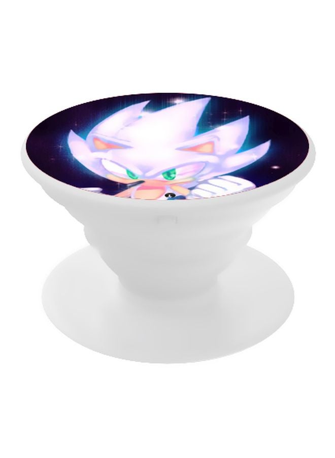 BP Sonic Character Printed Pop Up Finger Grip Phone Holder White/Purple/Orange - Image 1