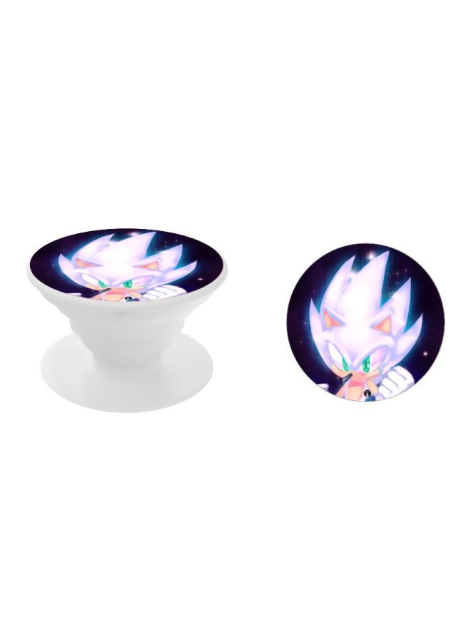 BP Sonic Character Printed Pop Up Finger Grip Phone Holder White/Purple/Orange - Image 2