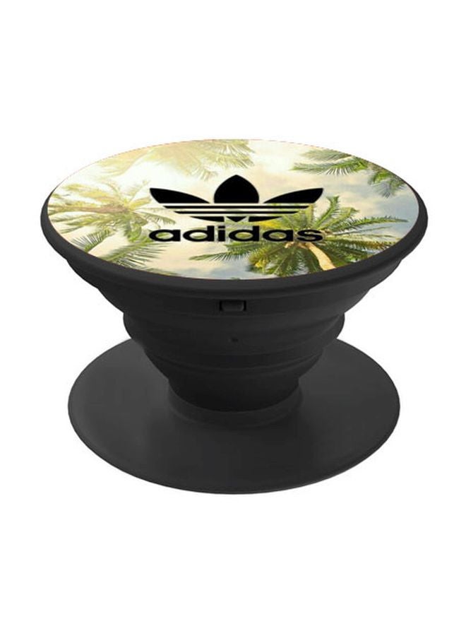 BP Printed Pop Up Finger Grip Phone Holder Black/Green/White - Image 1