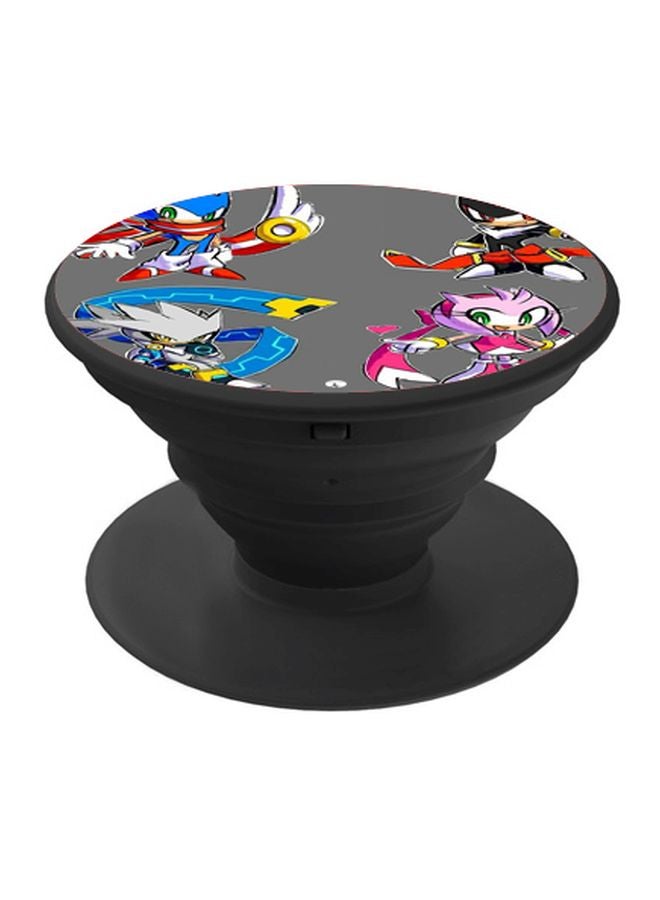 بي بي حامل بوب سوكيت بتصميم مطبوع رمادي/ وردي/ أزرق - Image 1