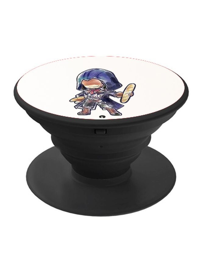 BP Printed Pop Socket White/Blue/Brown - Image 1