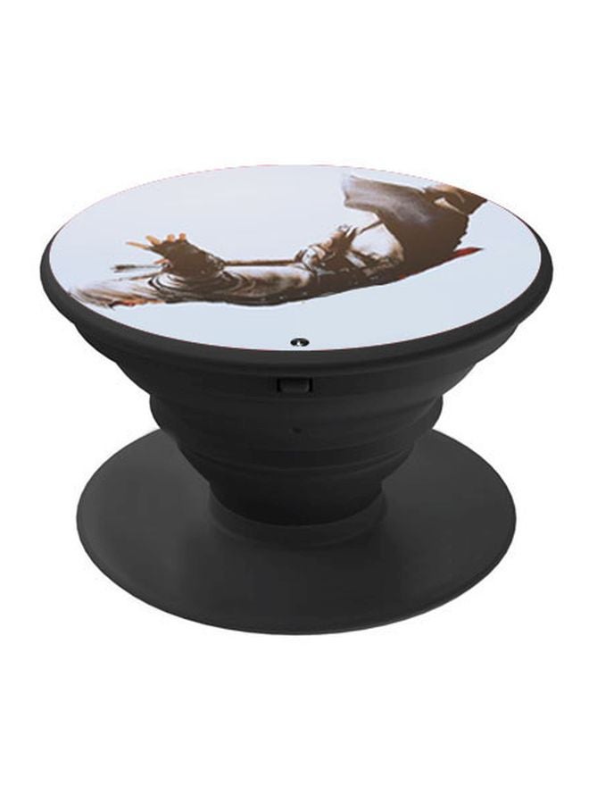 BP Printed Pop Socket White/Brown/Grey - Image 1