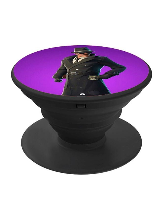 BP Printed Pop Socket Black/White/Purple - Image 1