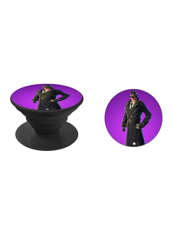 BP Printed Pop Socket Black/White/Purple - Image 2