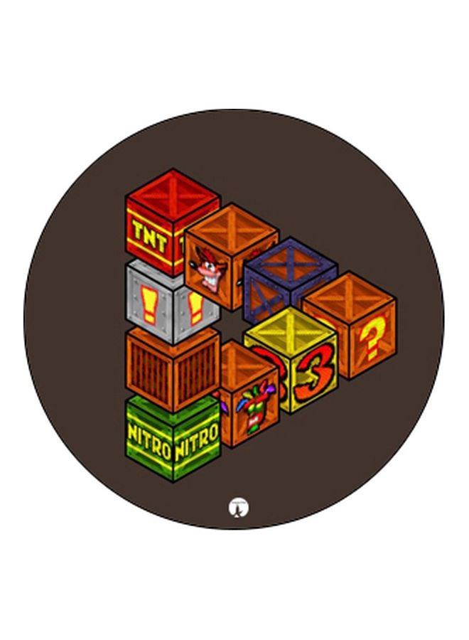 BP Printed Pop Socket Brown/Orange/Black - Image 2