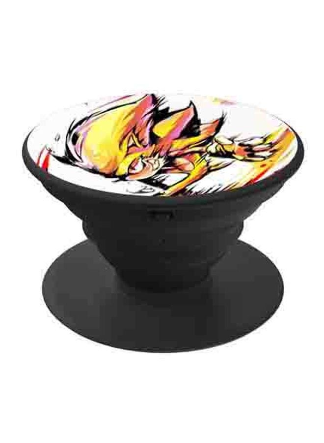 BP Printed Pop Socket Black/Yellow/Pink - Image 1