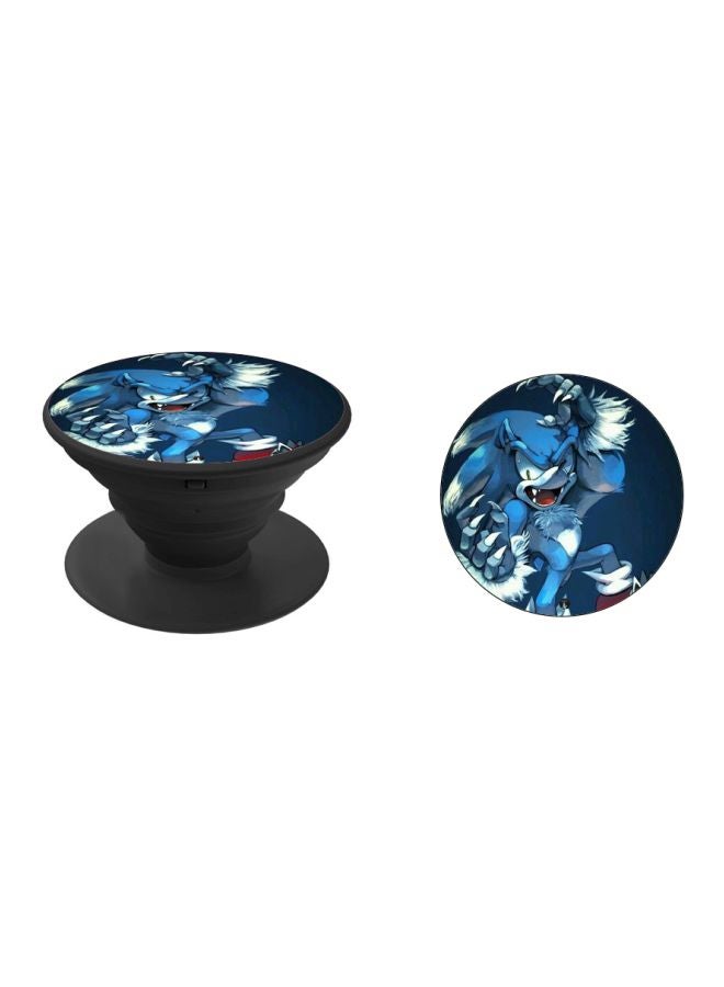 BP Printed Pop Socket Phone Holder Black/Blue - Image 2