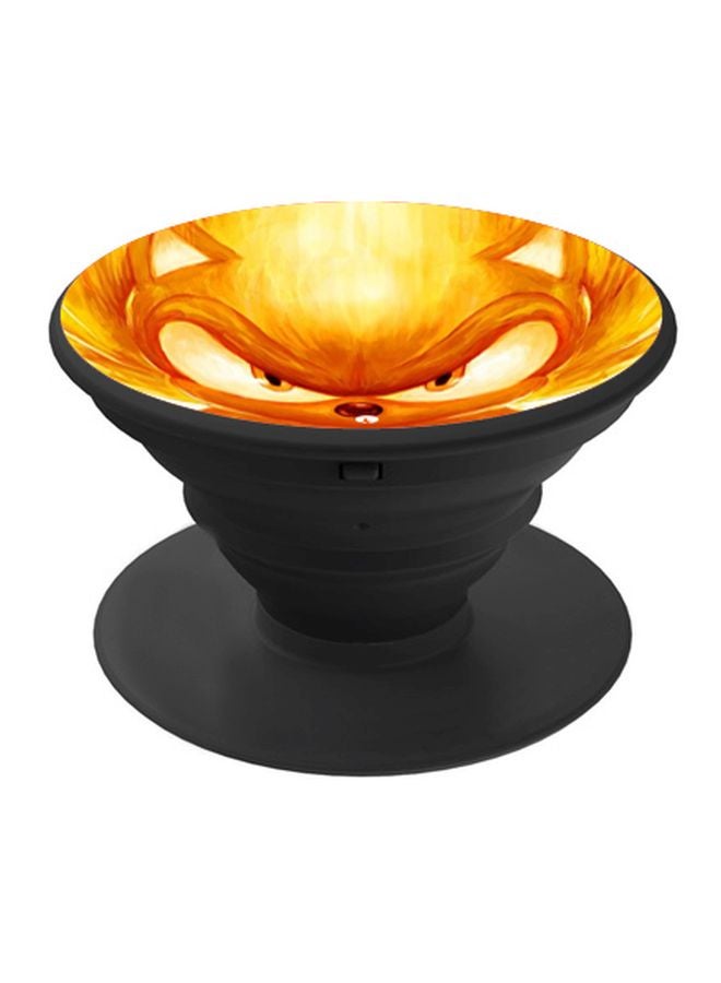 BP Printed Pop Socket Phone Holder Black/Orange - Image 1