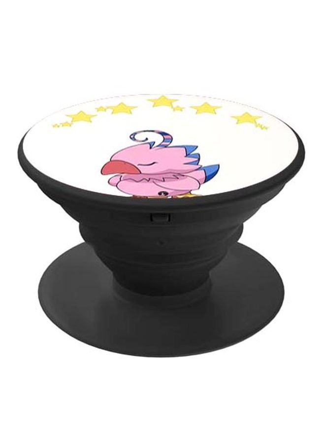 BP Printed Pop Socket Phone Holder Black/White/Pink - Image 1