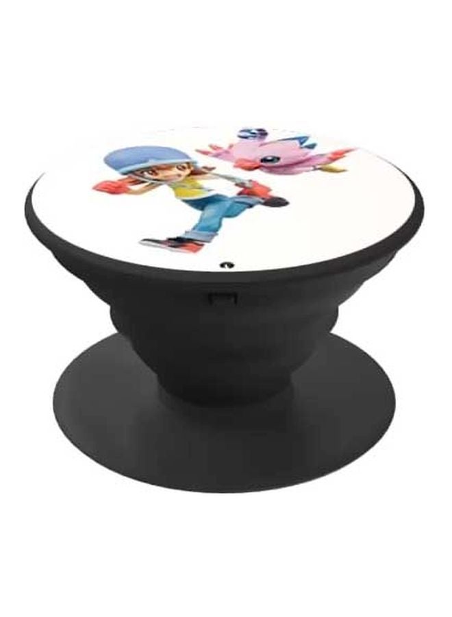 BP Printed Pop Socket Phone Holder Black/White/Blue - Image 1