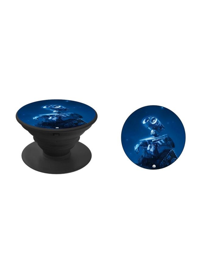 بي بي حامل هاتف منبثق مزين بطبعة أسود/أزرق/رمادي - Image 2