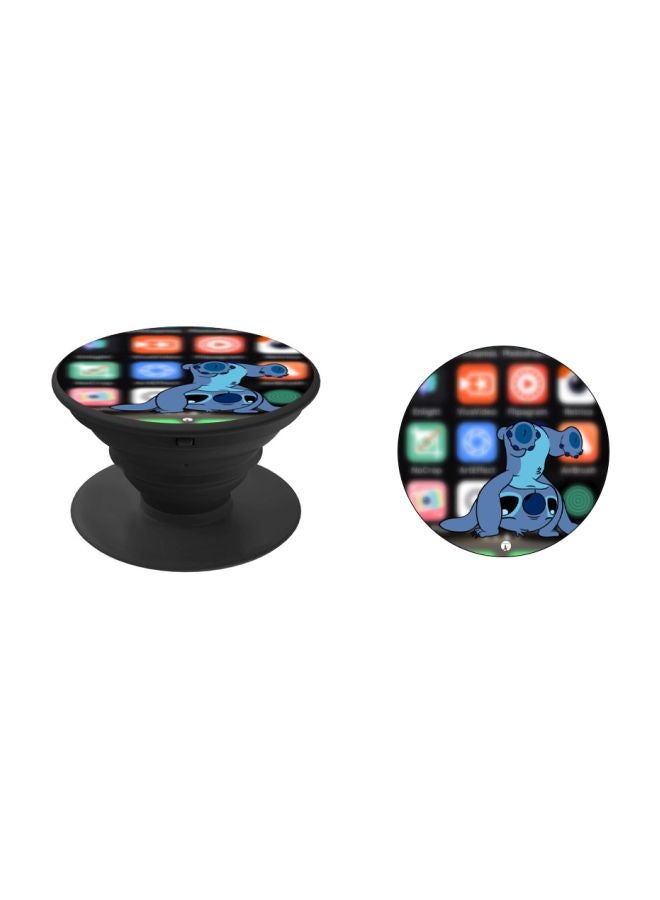 BP Printed Pop Socket Phone Holder Black/Blue/Purple - Image 2