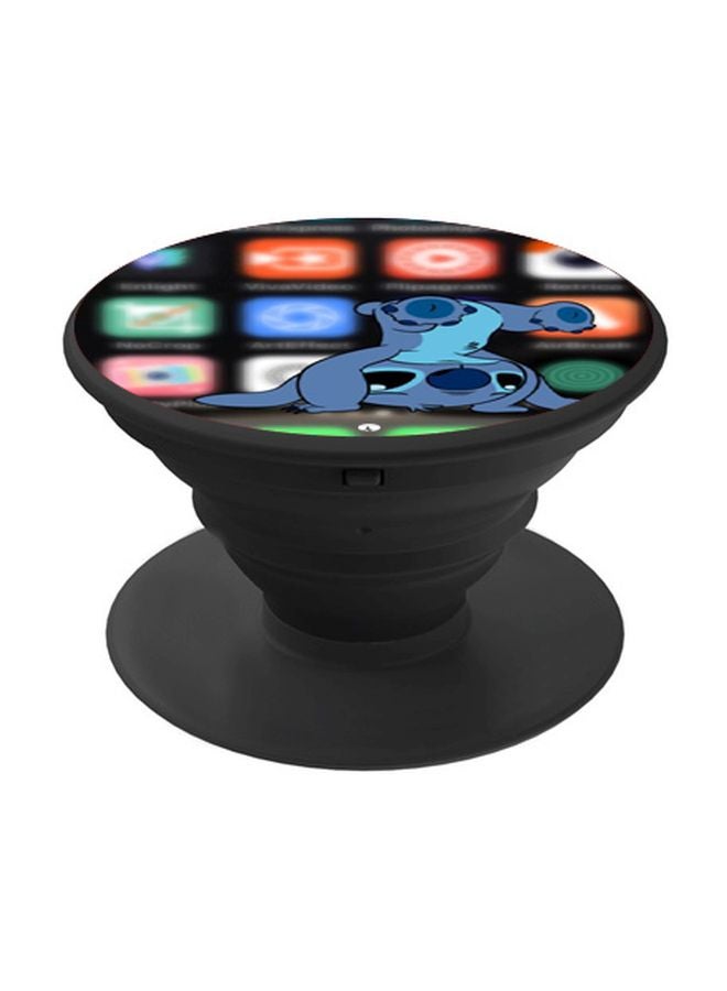 BP Printed Pop Socket Phone Holder Black/Blue/Purple - Image 1