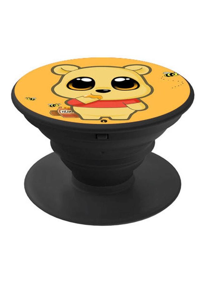 BP Printed Pop Socket Phone Holder Yellow/Red/Black - Image 1