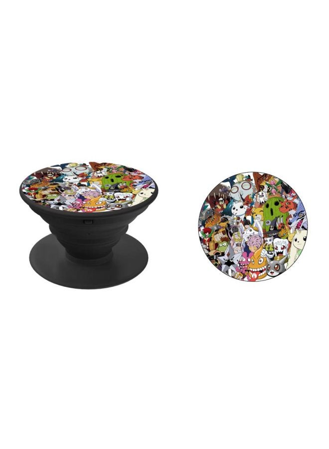 BP Printed Pop Socket Phone Holder Black/Pink/Green - Image 2