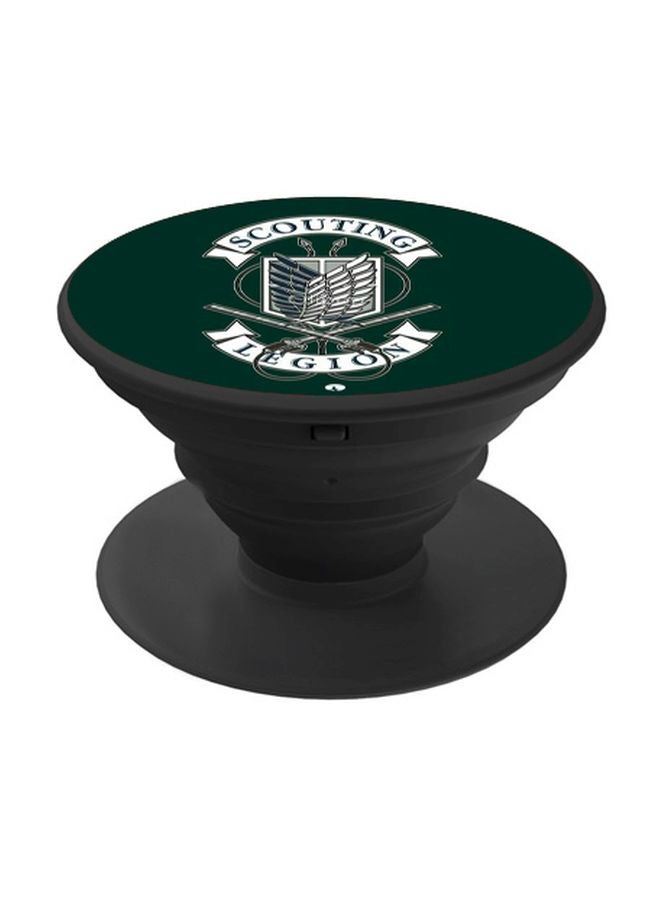 BP Printed Pop Socket Phone Holder Black/Green/White - Image 1